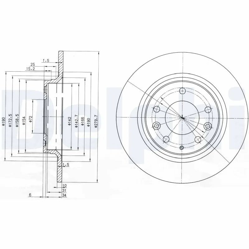 Disc frana Delphi BG3875C