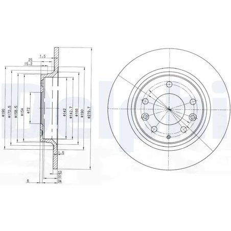 Disc frana Delphi BG3875C