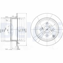 DISC FRANA DELPHI BG3889 - Compatibil cu TOYOTA