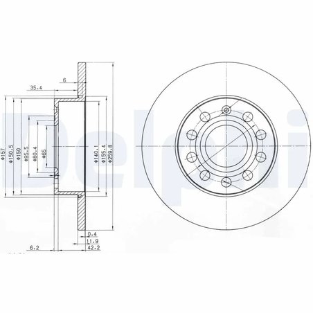 Disc frana Delphi BG3890C