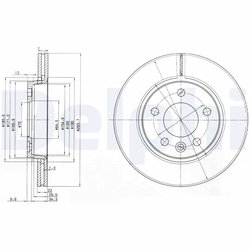 DISC FRANA DELPHI BG3893 - Compatibil cu VW