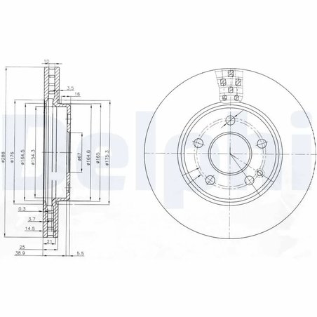 Disc frana Delphi BG3909