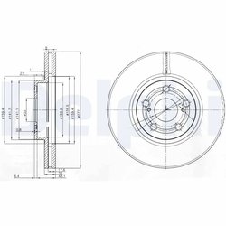DISC FRANA DELPHI BG3913 - Compatibil cu TOYOTA