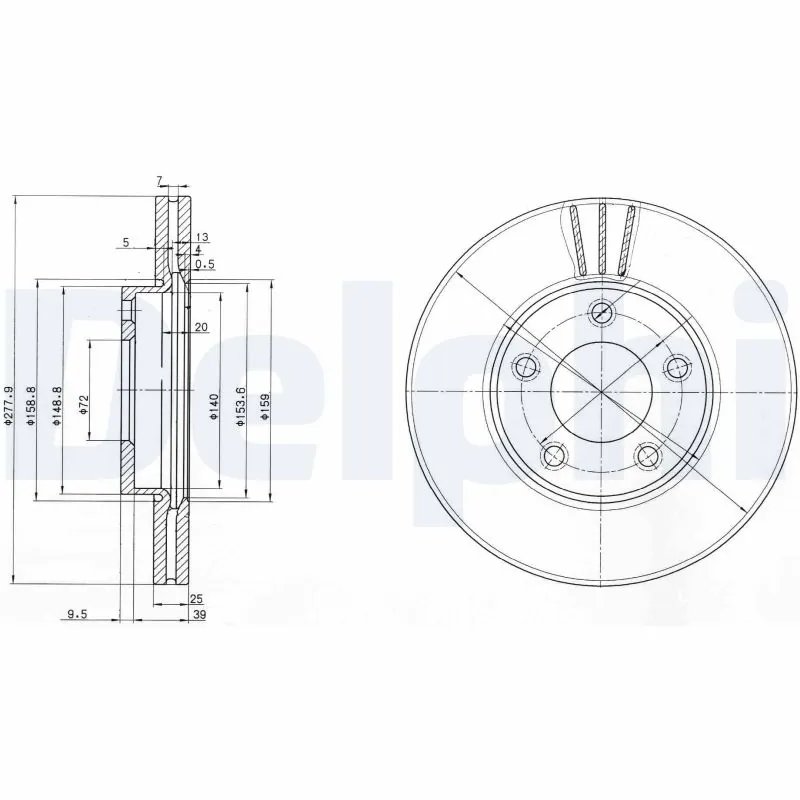 Disc frana Delphi BG3927