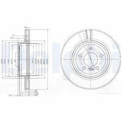 DISC FRANA DELPHI BG3938 - Compatibil cu BMW