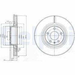 DISC FRANA DELPHI BG3939 - Compatibil cu AUDI
