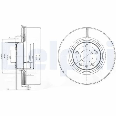 DISC FRANA DELPHI BG3942 - Compatibil cu AUDI, AUDI (FAW)