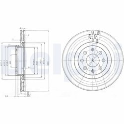 DISC FRANA DELPHI BG3944 - Compatibil cu FIAT, OPEL, VAUXHALL