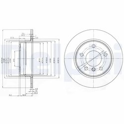 DISC FRANA DELPHI BG3948C - Compatibil cu BMW