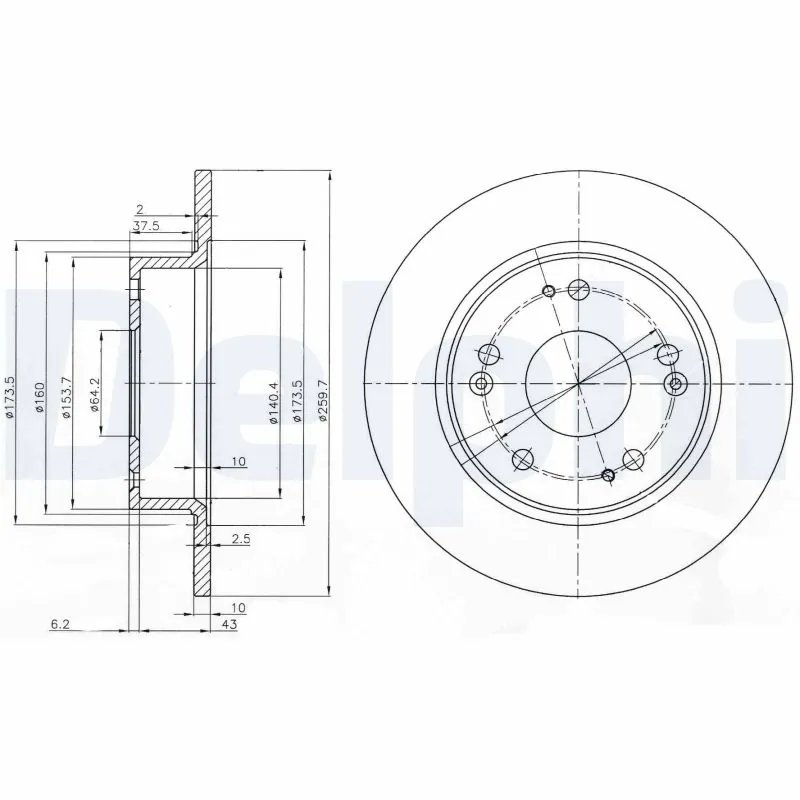 Disc frana Delphi BG3964