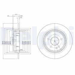 DISC FRANA DELPHI BG3969 - Compatibil cu MERCEDES-BENZ