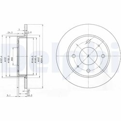 DISC FRANA DELPHI BG3971 - Compatibil cu MITSUBISHI, SMART