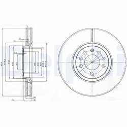 DISC FRANA DELPHI BG3973 - Compatibil cu OPEL, SAAB, VAUXHALL