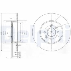 DISC FRANA DELPHI BG3992 - Compatibil cu RENAULT