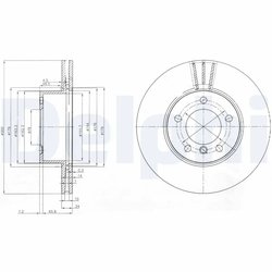 DISC FRANA DELPHI BG3998C - Compatibil cu BMW, BMW (BRILLIANCE)