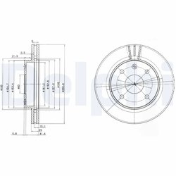 DISC FRANA DELPHI BG4003 - Compatibil cu CHEVROLET, DAEWOO