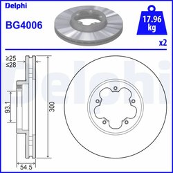 Disc frana Delphi BG4006
