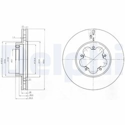 DISC FRANA DELPHI BG4007 - Compatibil cu FORD