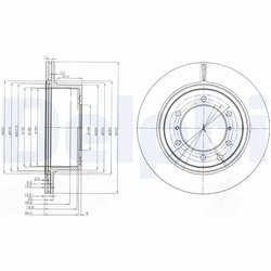 DISC FRANA DELPHI BG4014 - Compatibil cu HYUNDAI