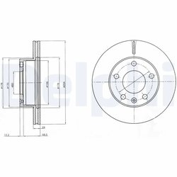 DISC FRANA DELPHI BG4023 - Compatibil cu LDV
