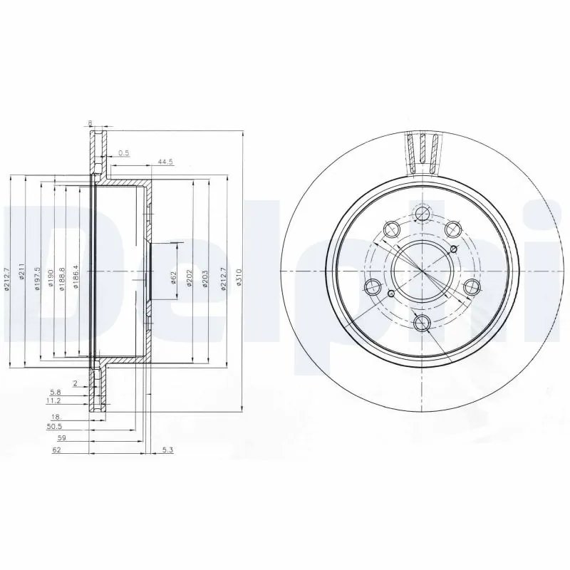 DISC FRANA DELPHI BG4024 - Compatibil cu LEXUS, TOYOTA