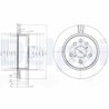DISC FRANA DELPHI BG4024 - Compatibil cu LEXUS, TOYOTA