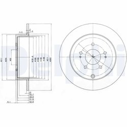 DISC FRANA DELPHI BG4035 - Compatibil cu MITSUBISHI