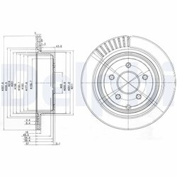 DISC FRANA DELPHI BG4041 - Compatibil cu INFINITI, NISSAN