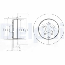DISC FRANA DELPHI BG4051 - Compatibil cu TOYOTA