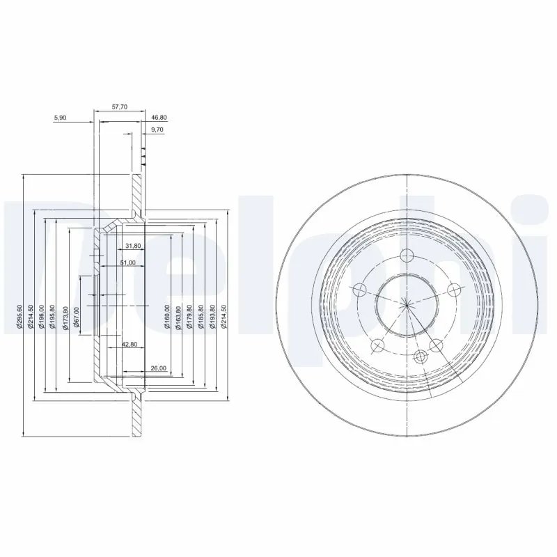 Disc frana Delphi BG4063C