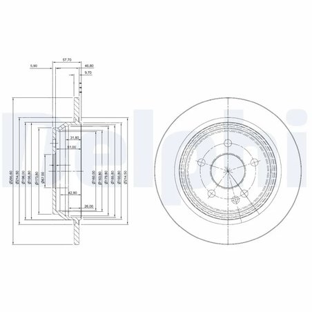 Disc frana Delphi BG4063C