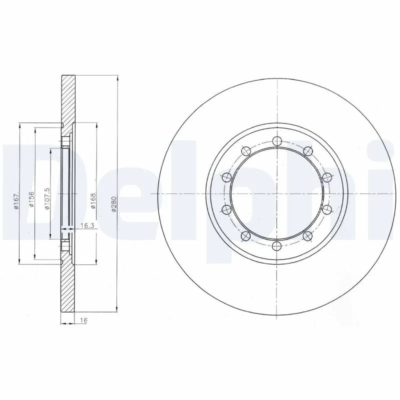 Disc frana Delphi BG4075