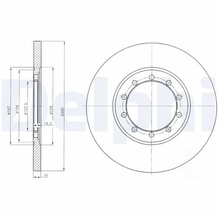 Disc frana Delphi BG4075