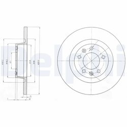 DISC FRANA DELPHI BG4085 - Compatibil cu CITROEN, FIAT, PEUGEOT, TOYOTA