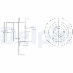 DISC FRANA DELPHI BG4097 - Compatibil cu HYUNDAI, HYUNDAI (BEIJING), KIA, KIA (DYK)