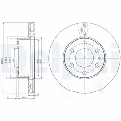 DISC FRANA DELPHI BG4100 - Compatibil cu IVECO