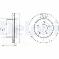 DISC FRANA DELPHI BG4103 - Compatibil cu JEEP