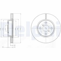 DISC FRANA DELPHI BG4116 - Compatibil cu DAIHATSU, TOYOTA