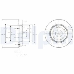 DISC FRANA DELPHI BG4118C - Compatibil cu HONDA
