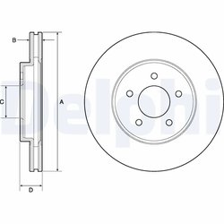 DISC FRANA DELPHI BG4120 - Compatibil cu FORD, FORD USA, MAZDA
