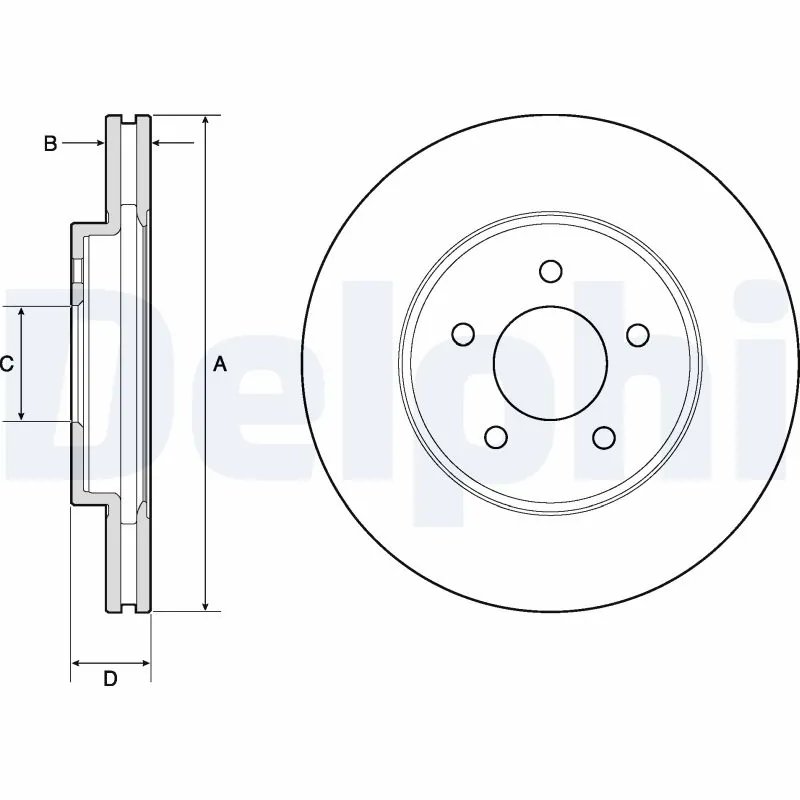 DISC FRANA DELPHI BG4120 - Compatibil cu FORD, FORD USA, MAZDA