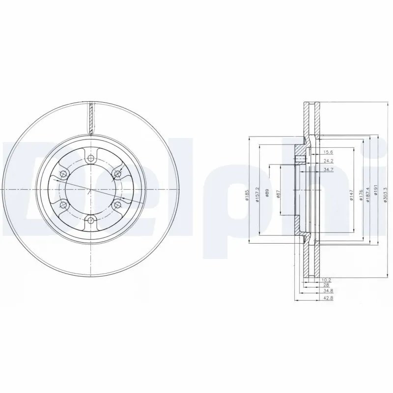 DISC FRANA DELPHI BG4133 - Compatibil cu HYUNDAI