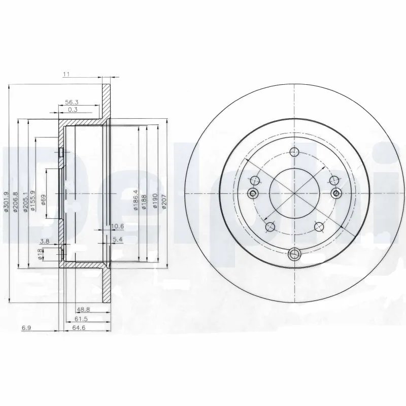 Disc frana Delphi BG4136