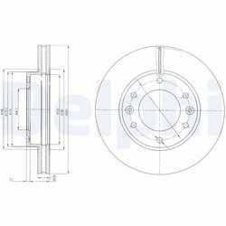 DISC FRANA DELPHI BG4137 - Compatibil cu KIA