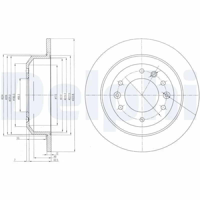 DISC FRANA DELPHI BG4138 - Compatibil cu KIA