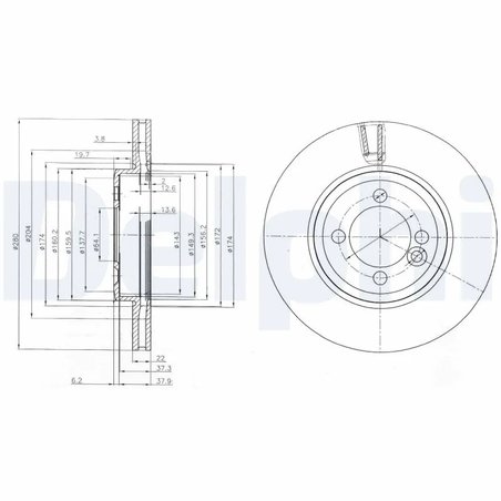 Disc frana Delphi BG4146C