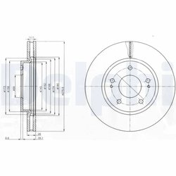 DISC FRANA DELPHI BG4147 - Compatibil cu MITSUBISHI