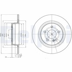 DISC FRANA DELPHI BG4153C - Compatibil cu MERCEDES-BENZ