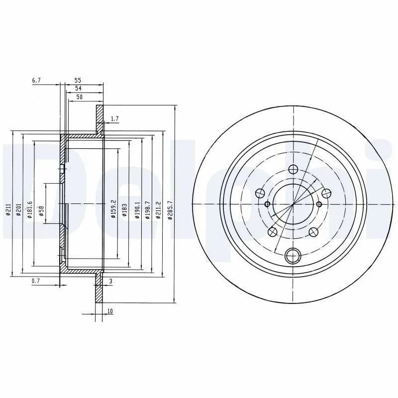 Disc frana Delphi BG4158