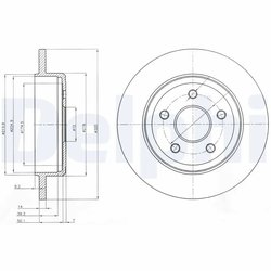 DISC FRANA DELPHI BG4160 - Compatibil cu JEEP